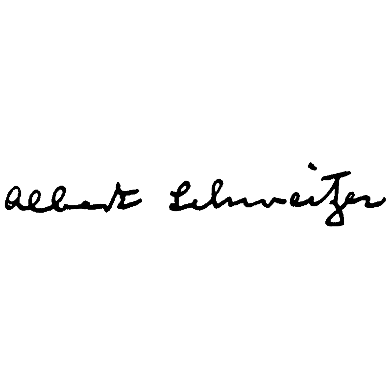 Unterschrift Albert Schweitzer