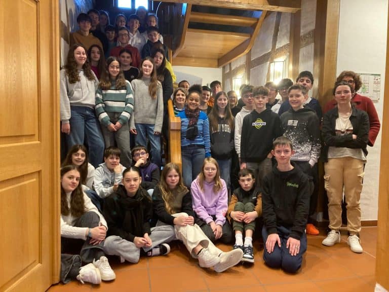 Austauschschüler*innen aus Frankreich im Laichinger Rathaus