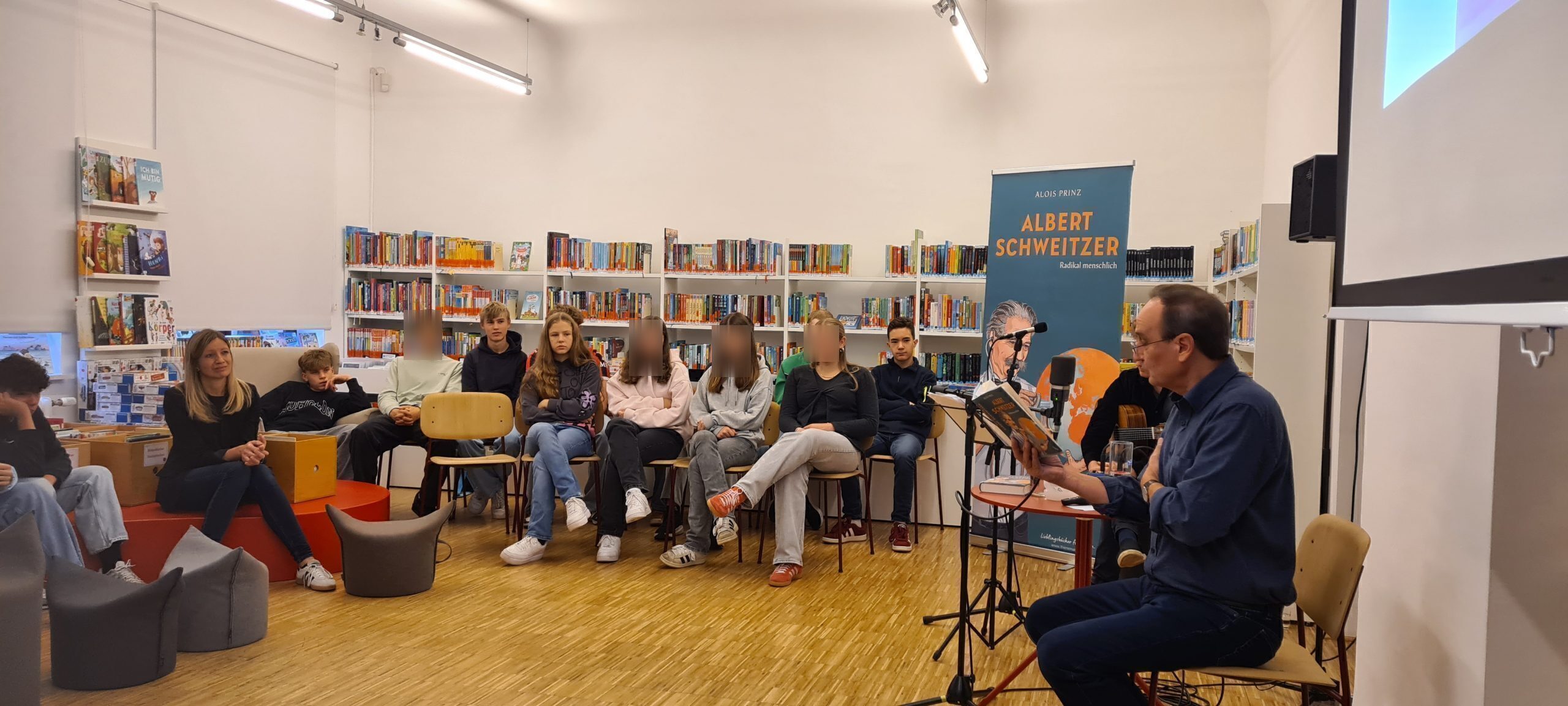 Lesung mit Alois Prinz für die 9. Klassen des ASG